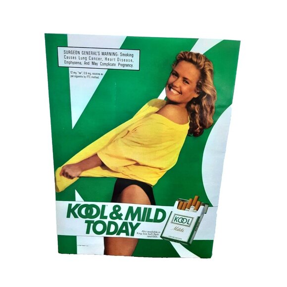 1987 Kool and Mild Cigarettes Sexy Woman Original Vintage print ad 80s - Picture 1 of 1